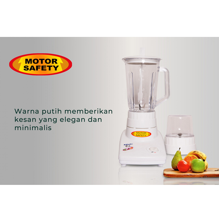 Miyako Blender Plastik 1 Liter 2in1 - BL301PLW | BL-301 PLW White